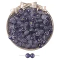 Perles en verre dépoli violet foncé avec feuilles d'or pour bracelets faits main - Dégradé Bleu Marine