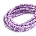 Perles Heishi plates en argile polymère violet et blanc pour bijoux DIY - Diamètre 6 mm x épaisseur env. 1 mm, trou env. 1 mm, 40 cm/fil / 1# Violet