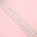 Faceted white AB crystal glass pagoda beads for handmade DIY jewelry crafting - Approx 68 Beads 7x4mm Hole 1mm / White