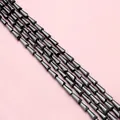 Polished black faceted pagoda-shaped beads in hematite finish for DIY jewelry - Approx 68 Beads 7x4mm Hole 1mm / Black