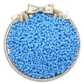 Levendige koningsblauwe 3mm glaskralen voor DIY sieraden in een elegante zilveren schaal - Groot Materiaalpakket / Middelblauw