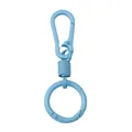 Hellblauer Schlüsselanhänger aus Legierung mit Karabinerhaken und Spiralform - Blau