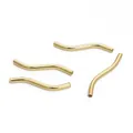 Polished 14K gold filled S-curved spacer tube beads for DIY jewelry making - Smooth S-Tube (424-Smooth)