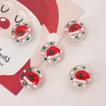 Cuentas navideñas con diseño de gorro de Papá Noel para pulseras DIY y bisutería casera - Gorro de Navidad / 19mm (Agujero de 1,5mm) 1 Pieza/Paquete