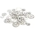 Mix set van vintage zilveren zinklegering tandwielbedeltjes voor doe-het-zelf sieraden - Gemengde Tandwielen (BJI870) / 50g Gewicht / Antiek Zilver