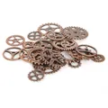 Retro bronzen steampunk tandwielen en zinklegering uurwerkonderdelen voor doe-het-zelf - Gemengde Tandwielen (BJI870) / 50g Gewicht / Antiek Rood Koper