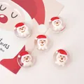 DIY glass beads with cartoon Santa Claus design for Christmas jewelry making - Santa Claus / 19mm (1.5mm Hole) 1 Piece/Pack