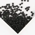 Matte schwarze Acrylperlen für DIY-Schmuckherstellung und handgemachte Accessoires - 200er-Pack / Durchmesser 6mm (ca. 1mm Loch) / Schwarz