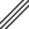 Fili di perline in ematite nera opaca con finitura rigata per accessori fai-da-te - 4x1mm (Circa 330 Pezzi/Confezione) / Nero