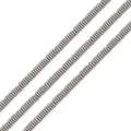 Perline rettangolari piatte in ematite grigio opaco per creazione gioielli fai da te - 4x1mm (Circa 330 Pezzi/Confezione) / Grigio
