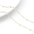 Handmade 14k gold-plated chain with delicate metal beads and clear crystal accents - 3mm Flat Beads With 2mm Copper Beads Style / 50cm/Pack / Gold