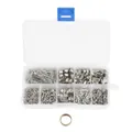 Schmuckherstellungsset mit 10-Fach-Aufbewahrungsbox und silbernen Zubehörteilen - Box 5 (10-Gitter Silber Zubehör Set mit Stiften)