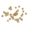 Faceted 14K gold filled round spacer beads for DIY jewelry bracelet making - Diameter 3mm Hole 1.8mm / 14K Gold Plated