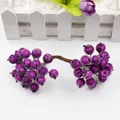 Bacche artificiali viola ghiacciate con texture realistica per accessori per capelli DIY - Bacca 12mm/Stelo 13cm (1 Mazzo 40 Teste/20 Steli) / Viola scuro