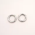 Pair of polished silver stainless steel spring O-rings for DIY bags and keychains - Spring Ring Clasp (Small Round) / Outer Diameter 20mm, Thickness 3.5mm (1 Piece/Pack) / Steel