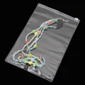 Colorful sports-themed beaded glasses chain with ball beads in a clear PVC zipper bag - 10 Pieces/Pack (16x24cm)