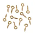 Golden stainless steel screw eye pin hooks for handmade jewelry and DIY craft accessories - 4x10mm (5 Pieces/Pack) / Gold