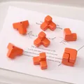 Vibrant orange 3-way L-shaped acrylic beads for DIY jewelry and phone chains - Orange