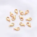 Lot de onze fermoirs mousquetons plaqués or 14K pour la création de bijoux DIY - 10mm (1 Pièce) / Plaqué Or 18K