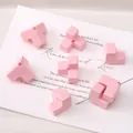 Pink DIY geometric acrylic building block beads for handcrafted jewelry making - Light Pink