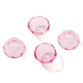 Translucent pink acrylic jellyfish bell charms for DIY handmade jewelry and phone chains - 5 Pieces/Pack (Approx 22x12.5mm) / Transparent Pink