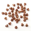 Perline in legno marrone rossiccio lucido a forma di clessidra con foro per il fai-da-te - 6x7mm (2 Pezzi/Confezione) / Sandalo