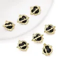 Dark romantic heart charm with golden thorns and black resin inlay for jewelry DIY - Heart Claw Style (Black Rhinestone/Pendant Only (Without Chain)) / 1 Piece (17x16mm) / Gold