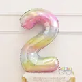 Ballon chiffre 2 dégradé étoile de 40 pouces pour décoration fête anniversaire - Chiffre 2