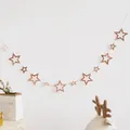 Hollow rose gold star garland for wedding and birthday party wall hanging decorations - Hollow Pentagram Garland / Rose Gold