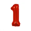 Vibrant red 32-inch aluminum foil number 1 balloon for first birthday party decoration - Number 1 / Red