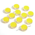 Yellow smiley face acrylic beads for DIY jewelry making and colorful bracelet crafts - 10 Pcs/Pack (20mm Thickness 8mm Hole 3mm) / Yellow