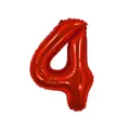 Lebendiger 32 Zoll roter Nummer 4 Aluminiumfolienballon für Geburtstagsfeiern und Feste - Zahl 4 / Rot