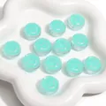 Mint green smiley face acrylic beads for DIY handmade bracelets and accessories - 20mm 10 Pieces/Pack / Green