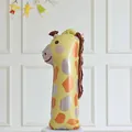 Standing giraffe foil balloon decoration with orange spots for kids birthday party - Giraffe Number 1 / Large Size
