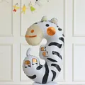 Standing zebra number 3 foil balloon for kids birthday party decoration and decor - Zebra Number 3 / Large Size