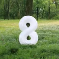 Globo de papel de aluminio blanco número 8 de 32 pulgadas para fiestas y exteriores - Número 8