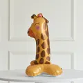 Cute standing giraffe foil balloon in yellow for children birthday party decoration - Standing Giraffe Number One