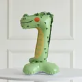 Standing green crocodile number 1 foil balloon for kids birthday party decoration - Standing Crocodile Number Seven