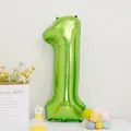 Large 40-inch grass green number 1 foil balloon for first birthday party decoration - Number 1