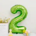 40-inch fruit green number 2 foil balloon with metallic finish for birthday party decor - Number 2