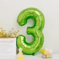 40 inch grass green number 3 foil balloon for birthday party and picnic decoration - Number 3