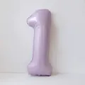 Palloncino in alluminio numero 1 viola crema da 40 pollici per festa di compleanno - Numero 1