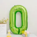 Large 40-inch grass green number 0 foil balloon for birthday party decorations - Number 0