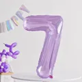 Globo de número 7 violeta lavanda efecto gelatina para fiestas y accesorios de fotografía - Número 7