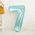 Lichtblauwe kristallen folieballon nummer 7 voor verjaardagsfeest decoraties - Cijfer 7