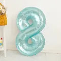 Hemelblauwe nummer 8 kristallen ballon voor verjaardagsfeestjes en decoraties - Cijfer 8