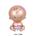 70x50cm baby boy girl foil balloon with pink bow for first birthday party decor - Baby Girls