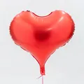 Palloncino a cuore rosso in nylon con nastro rosa per decorazioni di compleanno - Rosso