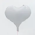 Palloncino a cuore argento opaco da 22 pollici per decorazioni di feste e compleanni - Bianco