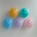 Ballons colorés de 10 pouces en latex avec des sourires clin d'œil pour déco de fête - 10 Pouces (Lot de 50) / Bleu Néon